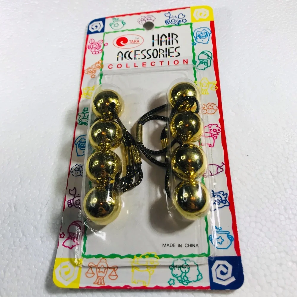 Gold Ball Vintage Hair Accessories Streetwear kidcore 80s 90s throwback
